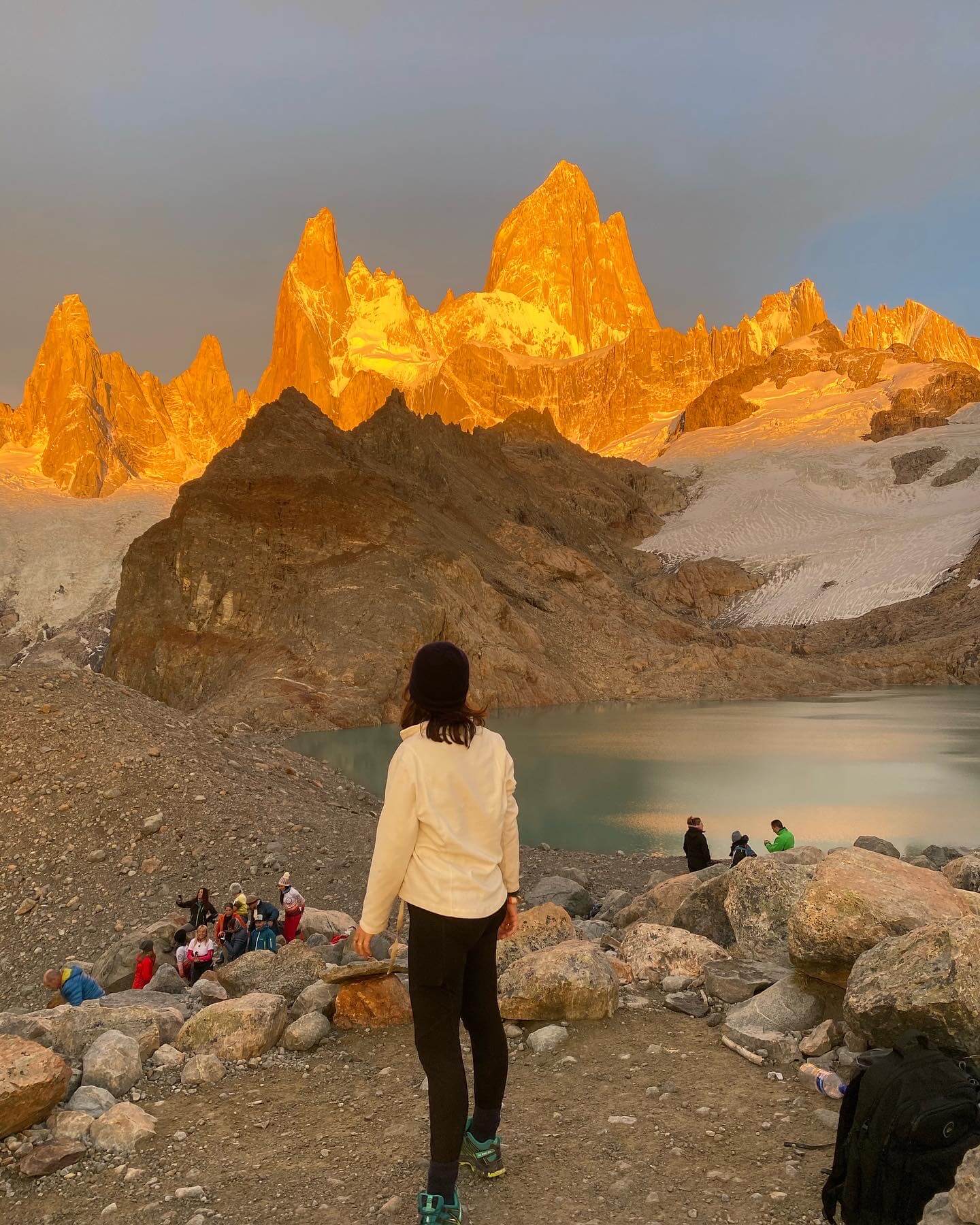 Lever de soleil sur le Fitz Roy en Patagonie